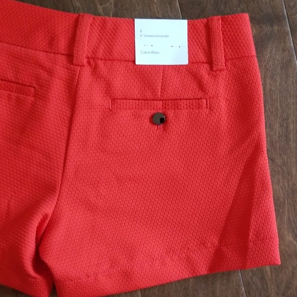 NWT Calvin Klein Orange/Red Short Sz 2 - Picture 5 of 8
